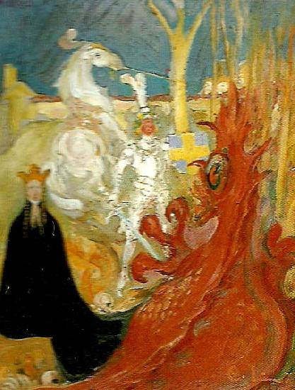 Carl Larsson sankt goran och draken oil painting picture